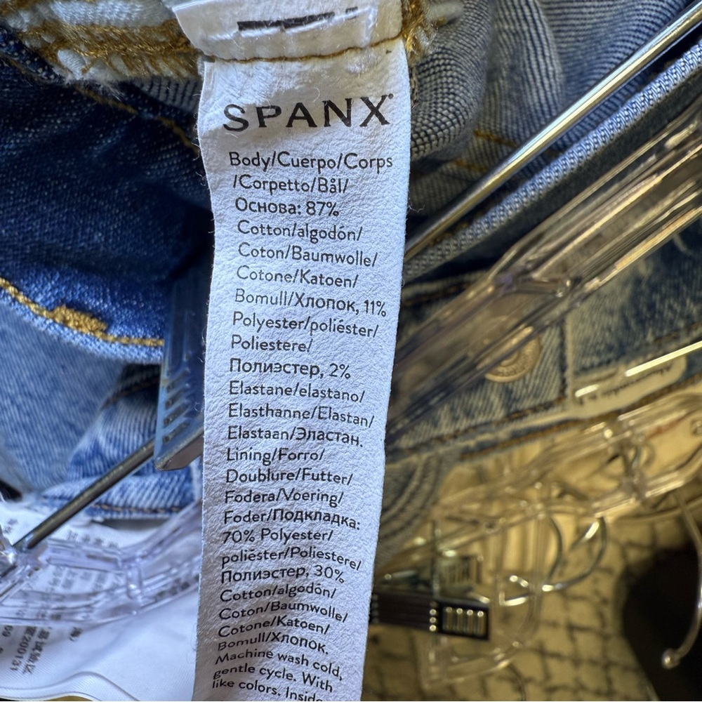 SPANX Flare Jeans with Patch Pockets Authentic Blue XS Tall shape wear Jeans - Picture 11 of 15